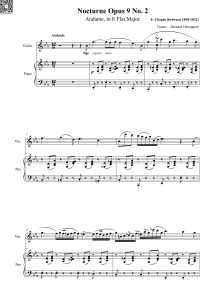 肖邦第二号夜曲 降E大调 Op.9 No.2 小提琴钢琴总谱  有试听-云音圈