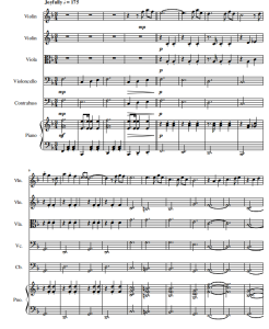 飞屋环游记  Married Life 弦乐五重奏+钢琴 总谱+分谱  有试听-云音圈