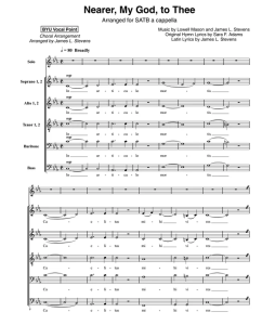Nearer, My God, to Thee SATB 四声部混声无伴奏 BYU版 阿卡贝拉 合唱线谱-云音圈