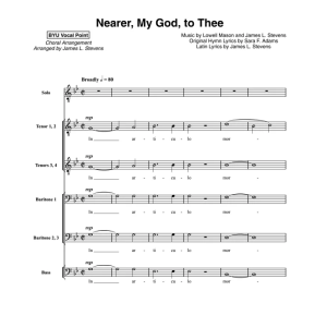 Nearer, My God, to Thee TTBB 四声部男声无伴奏 BYU版 阿卡贝拉 合唱线谱-云音圈