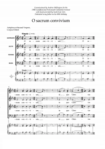 O Sacrum Convivium SATB 四声部混声无伴奏 杰克逊版 阿卡贝拉 合唱线谱  有试听-云音圈