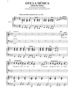 Oye la Musica SATB 四声部混声 拉丁合唱线谱-云音圈