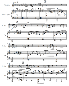 Sadness And Sorrow 长笛钢琴 总分谱-云音圈