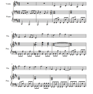 Silhouette 小提琴钢琴 总分谱-云音圈