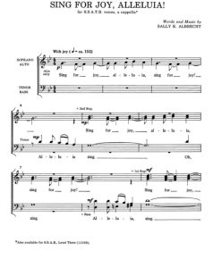 Sing For Joy, Alleluia SSATB 五声部混声无伴奏 阿卡贝拉 合唱线谱  有试听-云音圈