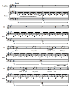 Someone Like You with melody 长笛钢琴 总分谱-云音圈