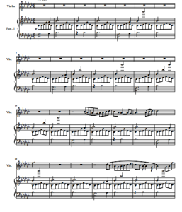 Uso to Honto 小提琴钢琴 总分谱-云音圈