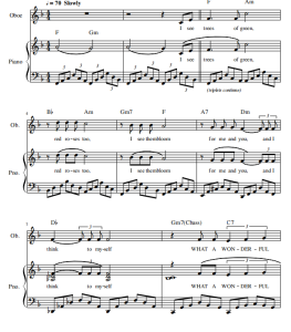 What A Wonderful World 双簧管钢琴 带分谱-云音圈