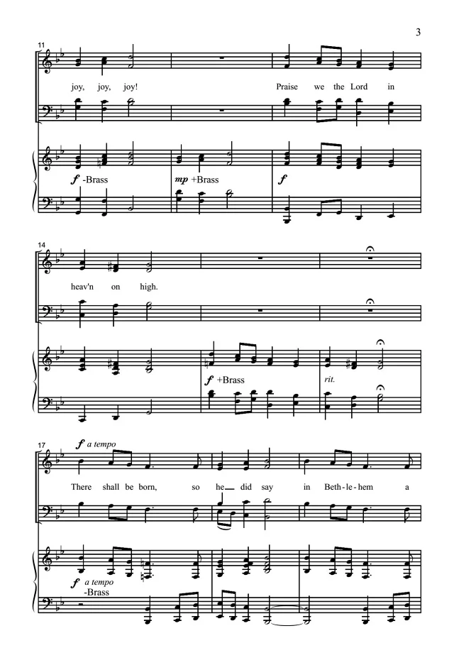 图片[2]-While by My Sheep SATB 四声部混声+钢琴谱 斯佩伐克版 合唱线谱-云音圈