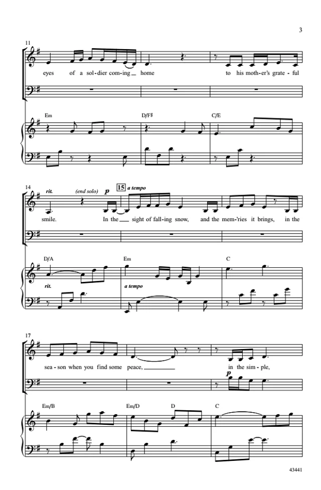 图片[2]-十二月的祷告 SATB 四声部混声 吉尔平版 合唱线谱 有试听-云音圈