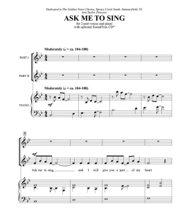 叫我歌唱 SA 二声部童声女声 人声 合唱线谱 Ask Me to Sing-云音圈