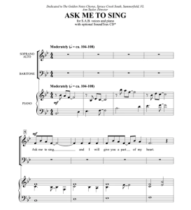 叫我歌唱 SAB 三声部混声 人声 合唱线谱 Ask Me to Sing-云音圈