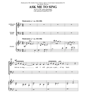 叫我歌唱 SATB 四声部混声 人声 合唱线谱 Ask Me to Sing-云音圈