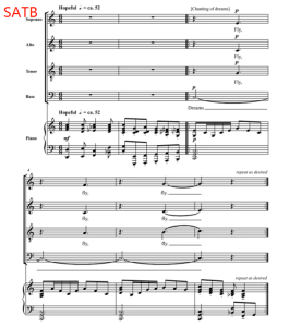 当梦想起飞 SATB 四声部混声+钢琴 合唱线谱 When Dreams Take Flight-云音圈