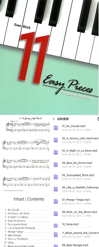斯文伯奇简易曲集 大熊版 11首 1-5级 带音频  有试听-云音圈