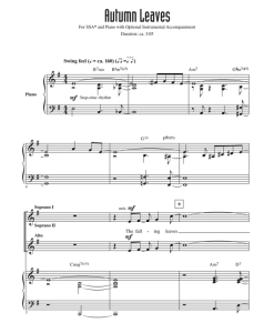秋叶 伴奏分谱 三声部童声女声+钢琴 卢瑟福版 爵士风格 合唱 Autumn Leaves 伴奏分谱-云音圈