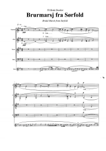 索福德婚礼进行曲 SATB 四声部混声+高音萨克斯 挪威民歌 合唱线谱  有试听-云音圈