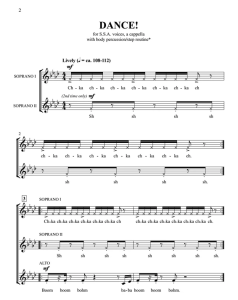 Dance 阿卡贝拉 SSA 三声部童声女声 无伴奏合唱线谱  有试听-云音圈