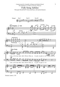 Folk Song Jubilee SAB 三声部混声 美国民歌串烧 音乐勺伴奏 合唱线谱  有试听-云音圈