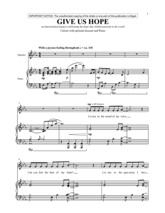 Give Us Hope SA 二声部童声女声 合唱线谱 有试听-云音圈