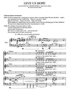 Give Us Hope SATB 四声部混声 合唱线谱 有试听-云音圈