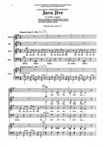 Java Jive 爵士阿卡贝拉 SATB 四声部混声无伴奏 合唱线谱 有试听-云音圈