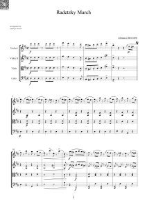 施特劳斯  拉德茨基进行曲 弦乐四重奏 总分谱 有试听-云音圈