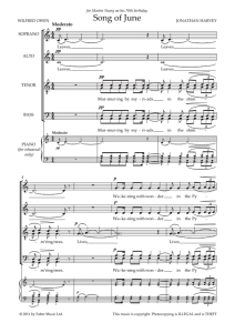 Song of June 现代派 阿卡贝拉 SATB 四声部混声无伴奏 合唱线谱-云音圈