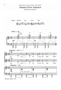 Sunrise over America SATB 四声部混声 合唱线谱  有试听-云音圈