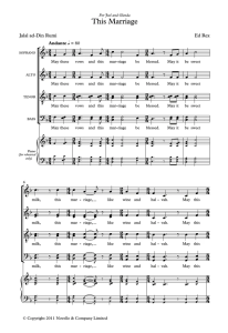 This Marriage 阿卡贝拉 SATB 四声部混声无伴奏 合唱线谱-云音圈