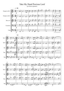 亲爱主牵我手 铜管五重奏总分谱 2分36 有试听-云音圈