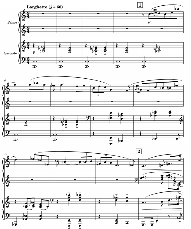 卡普斯汀小交响曲Op. 49 第二乐章 圆舞曲 甚缓板 四手联弹  有试听-云音圈