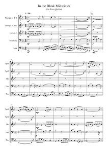 在宁静的隆冬 铜管五重奏总分谱 3分39 有试听-云音圈