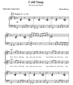寒流 Cold Snap SA 二声部童声女声 合唱线谱 有试听-云音圈