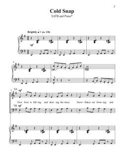 寒流 Cold Snap SATB 四声部混声 合唱线谱 有试听-云音圈