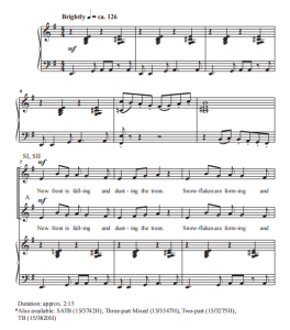 寒流 Cold Snap SSA 三声部童声女声 合唱线谱 有试听-云音圈