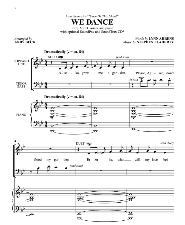 小岛故事 We Dance SATB 四声部混声 合唱线谱 有试听-云音圈
