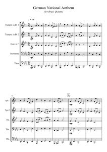 德意志之歌 海顿 铜管五重奏总分谱 1分08 有试听-云音圈