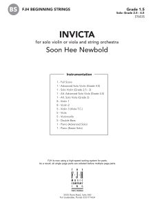 所向披靡 invicta 小提琴（中提琴）独奏+弦乐+钢琴 总谱  有试听-云音圈