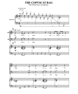 模仿者雷格泰姆 SAB 三声部混声 合唱线谱  有试听-云音圈