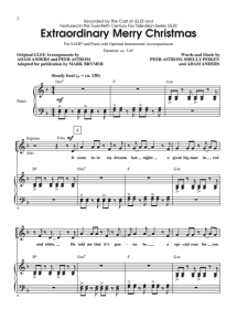 欢乐合唱团 Extraordinary Merry Christmas SATB 四声部混声 合唱线谱  有试听-云音圈