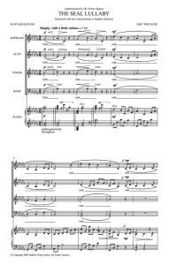 商品为SATB 四声部合唱线谱 海豹摇篮曲 混声合唱线谱 有试听-云音圈