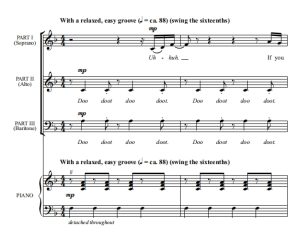 商品为SAB 三声部合唱线谱 火星哥 Count On Me 贝克版 阿卡贝拉 混声合唱线谱 有试听-云音圈