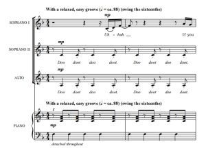 商品为SSA 三声部合唱线谱 火星哥 Count On Me 贝克版 阿卡贝拉 童声女声合唱谱 有试听-云音圈