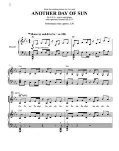 爱乐之城 Another Day of Sun 纳沃德版 SSA 三声部童声女声 合唱线谱 有试听-云音圈