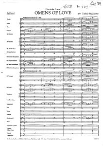 爱的预兆 Omens of Love 真岛俊夫 东京佼成版 4级管乐合奏总分谱  有试听-云音圈