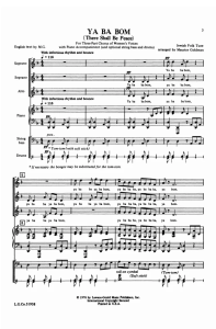 犹太民歌 Ya Ba Bom SSA 三声部童声女声 合唱线谱  有试听-云音圈