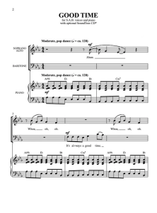 猫头鹰之城 Good Time SAB 三声部混声 贝克版 合唱线谱  有试听-云音圈