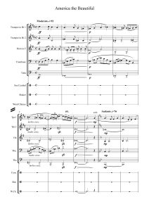 美丽的亚美利加 铜管五重奏总分谱 3分03 有试听-云音圈