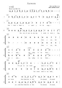 耳虫 爵士风格 二声部童声合唱简谱  有试听-云音圈